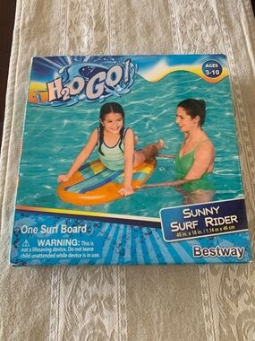 Bestway Sunny Surf Rider H2O Go Inflatable Surf Board Ages 3-10 New in Box